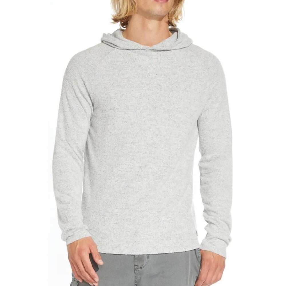 CIVIL SOCIETY Shirt Mens XL Light Grey Pullover Hooded Soft Knit Hoodie